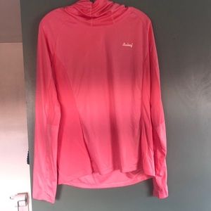 Baleaf Sun/SPF shirt. Has attached hood and neck gaiter, long sleeves